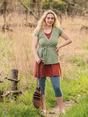 The Short Sleeve Wrap Top-made to order