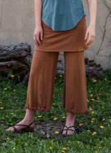 The Skirted Wide Leg Drawstring Pant-made to order - Bohemian Folk Clothing